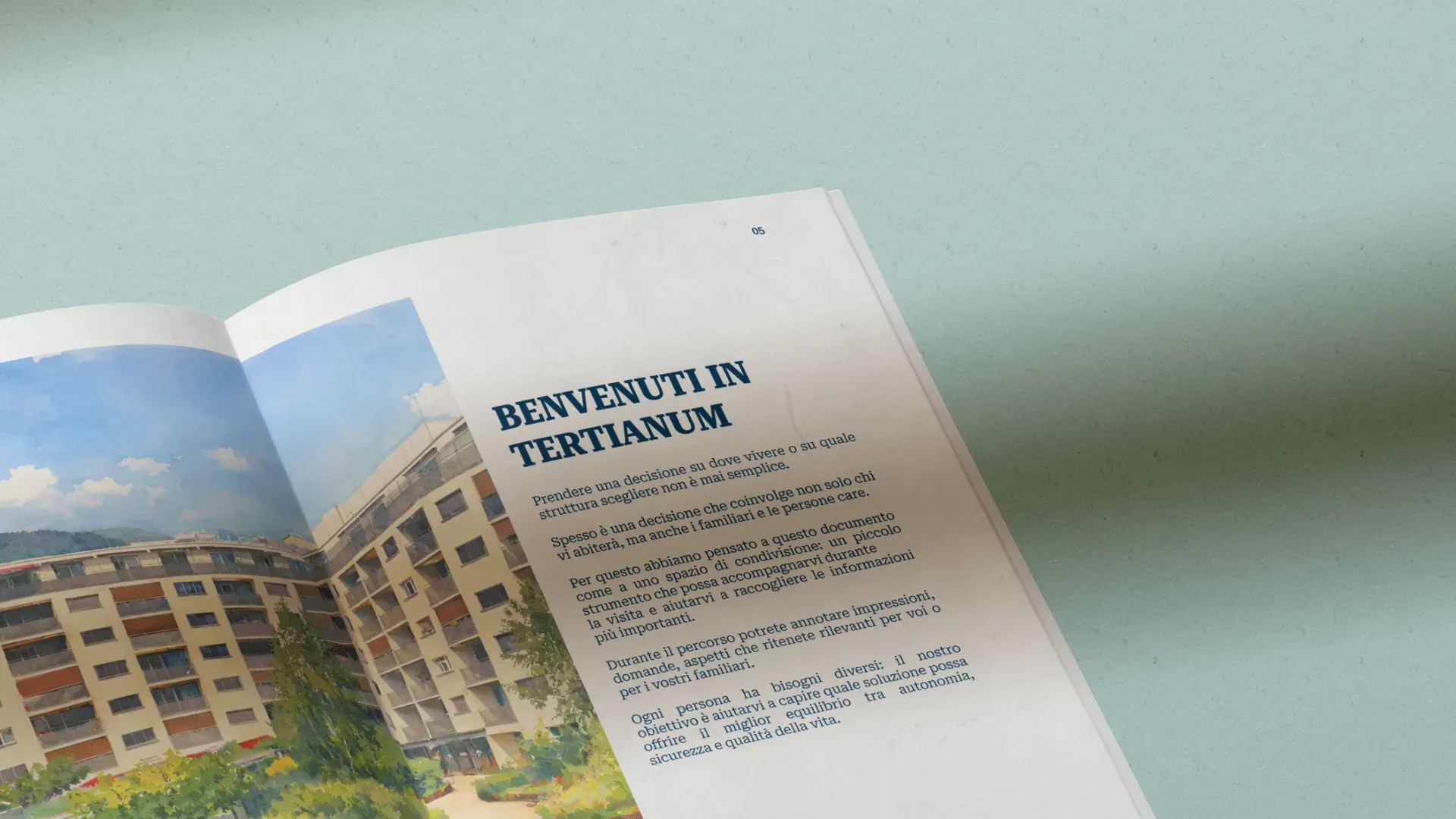 Tertianum AG, Materiali print che accompagnano ospiti e famiglie, con il calore che serve.
