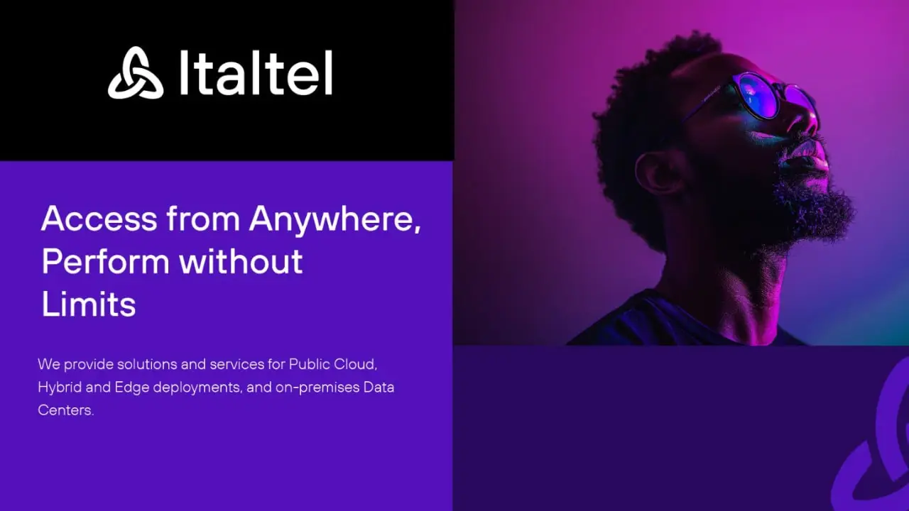 Italtel, sistema di brand identity visto su asset editoriale