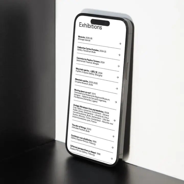 Daniel Pittet, layout della gallery editoriale