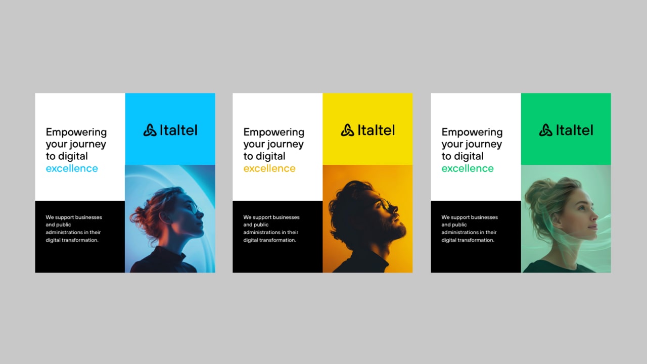 Italtel, applied corporate identity detail