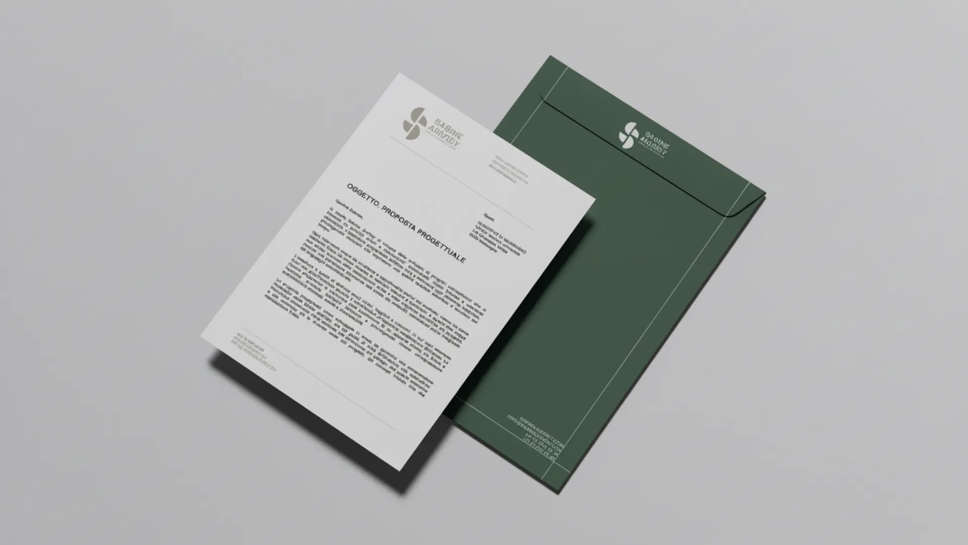 Studio Sabine Andrey, second stationery composition with coordinated corporate materials