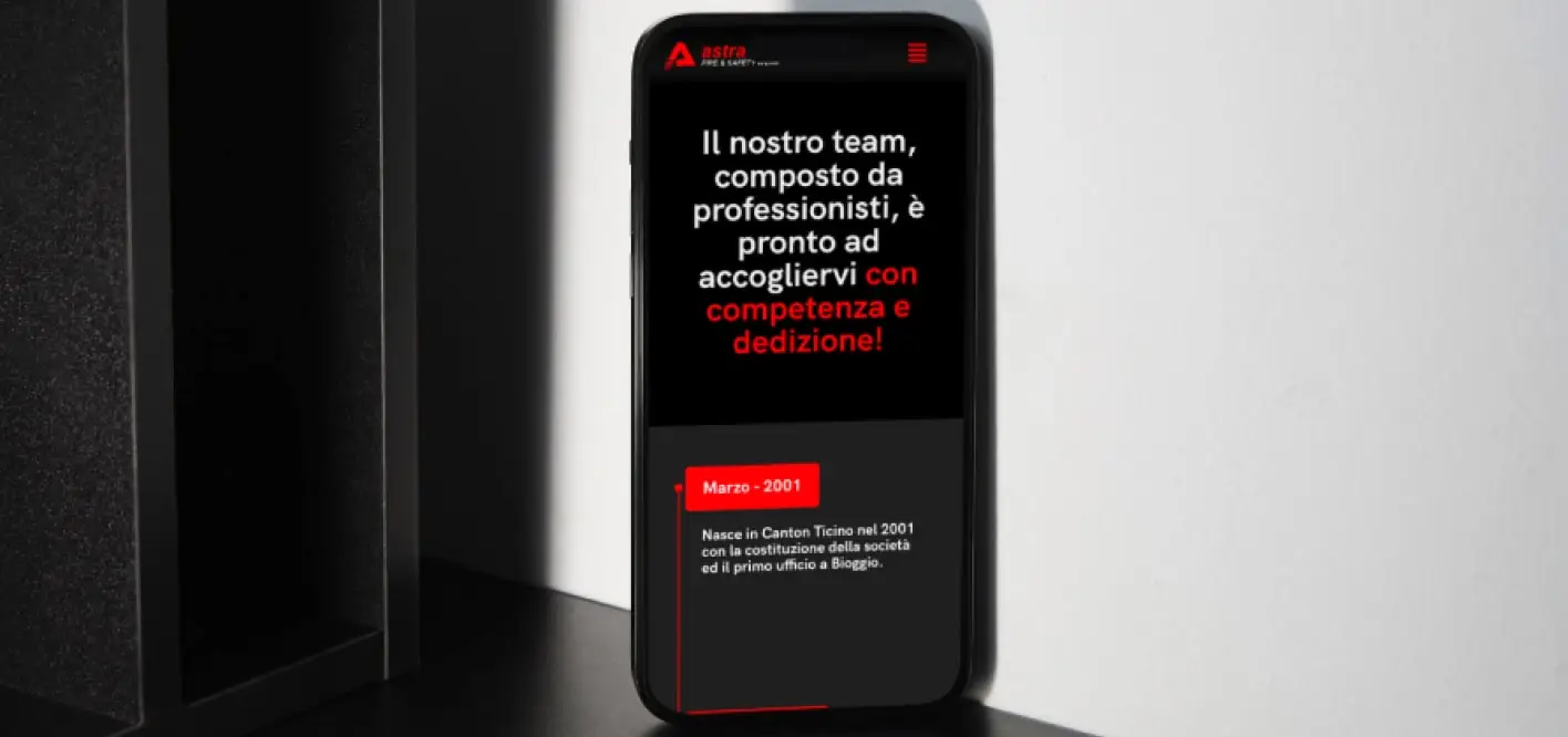Astra SA, pagina catalogo prodotti antincendio sul nuovo sito